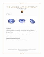 3.76 Ct. Blue Sapphire from Ceylon (Sri Lanka) Appraisal