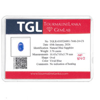 3.76 Ct. Blue Sapphire from Ceylon (Sri Lanka) Scan Report