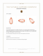 4.01 Ct. Padparadscha Sapphire from Ceylon (Sri Lanka) Appraisal