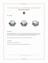 1.37 Ct. Bluish Green Sapphire from Montana Appraisal