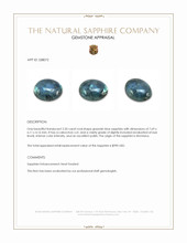 2.20 Ct. Greenish Blue Cabochon Sapphire from Montana Appraisal