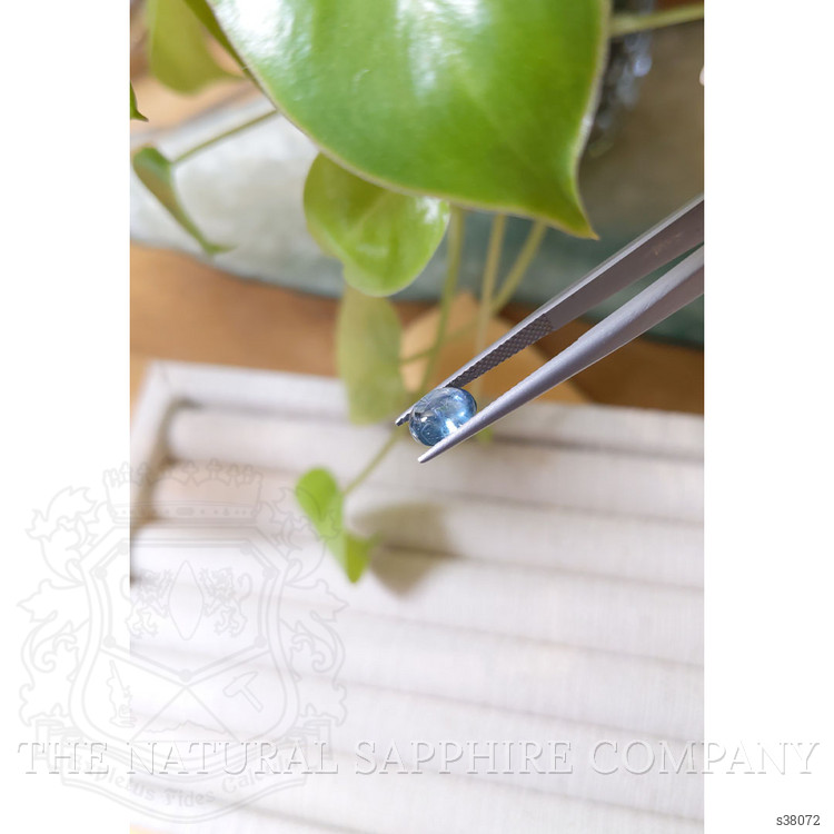 2.20 Ct. Greenish Blue Cabochon Sapphire from Montana