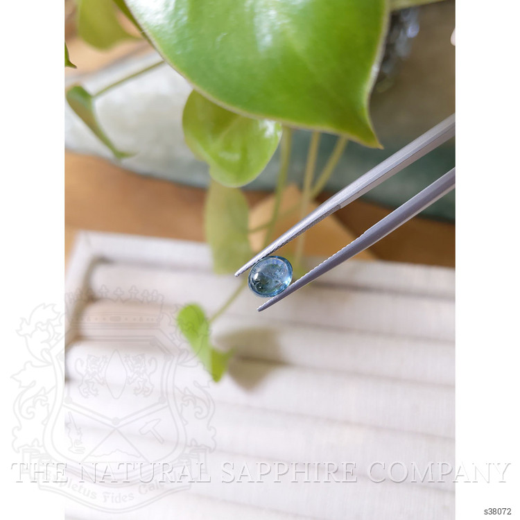 2.20 Ct. Greenish Blue Cabochon Sapphire from Montana