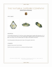 0.79 Ct. Yellowish Green Sapphire from Montana Appraisal