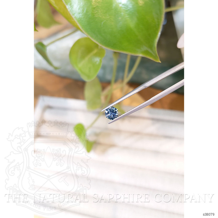 0.68 Ct. Greenish Blue Sapphire from Montana