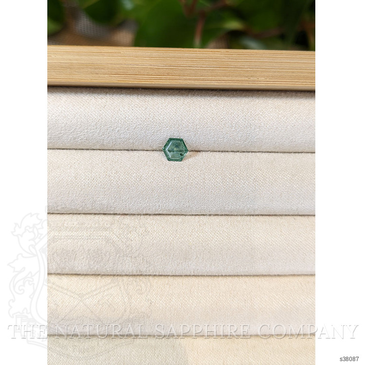 0.66 Ct. Bluish Green Sapphire from Montana