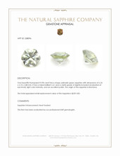 0.98 Ct. Yellowish Green Sapphire from Montana Appraisal