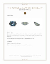0.93 Ct. Bluish Green Sapphire from Montana Appraisal