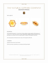 1.33 Ct. Yellowish Orange Sapphire from Montana Appraisal