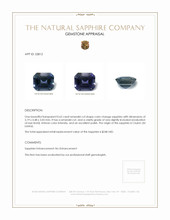0.62 Ct. Sapphire from Ceylon (Sri Lanka) Appraisal