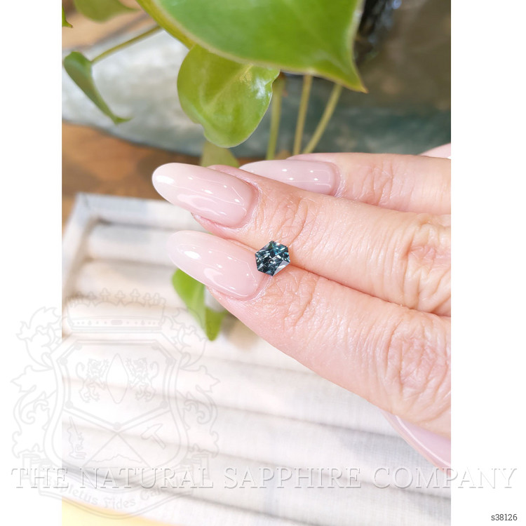 0.87 Ct. Bluish Green Sapphire from Montana