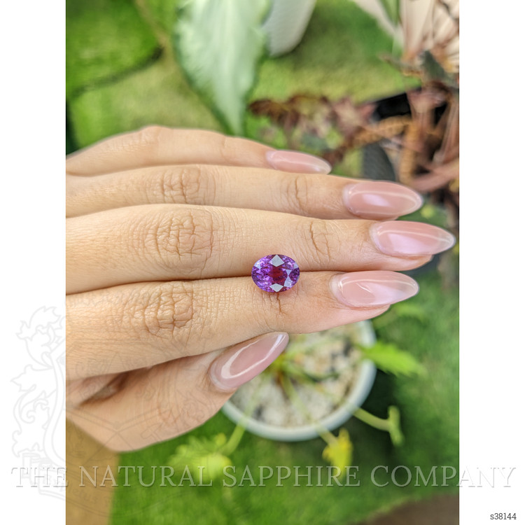 4.13 Ct. Pinkish Purple Sapphire from Ceylon (Sri Lanka)
