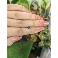1.05 Ct. Greenish Blue Sapphire from Madagascar Life Style