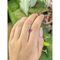 1.56 Ct. Purplish Pink Sapphire from Ceylon (Sri Lanka) Life Style