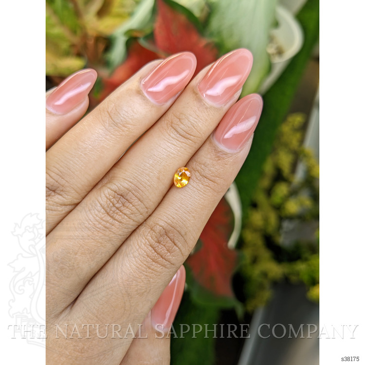 0.51 Ct. Orange Sapphire from Ceylon (Sri Lanka)