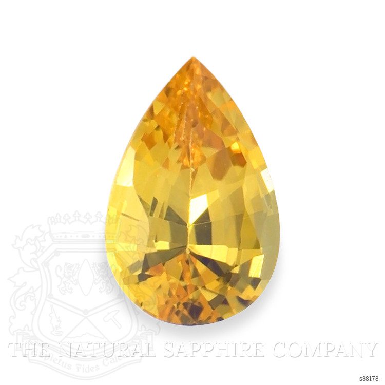 0.46 Ct. Orangish Yellow Sapphire from Ceylon (Sri Lanka)