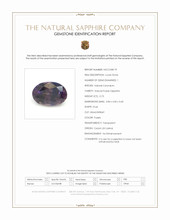 0.73 Ct. Purple Sapphire from Ceylon (Sri Lanka) Scan Report