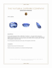 2.10 Ct. Blue Sapphire from Ceylon (Sri Lanka) Appraisal