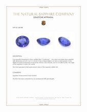 1.04 Ct. Blue Sapphire from Ceylon (Sri Lanka) Appraisal