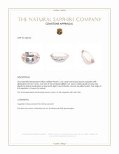2.34 Ct. Peach Sapphire from Ceylon (Sri Lanka) Appraisal