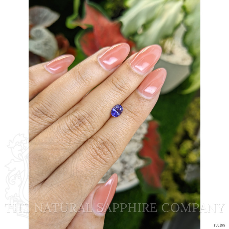 0.76 Ct. Violet Sapphire from Ceylon (Sri Lanka)