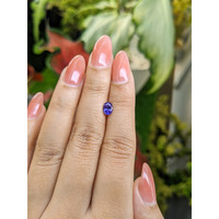 0.76 Ct. Violet Sapphire from Ceylon (Sri Lanka) Life Style