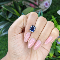 3.52 Ct. Blue Sapphire from Madagascar Life Style