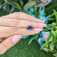 3.52 Ct. Blue Sapphire from Madagascar Life Style