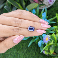4.55 Ct. Blue Sapphire from Madagascar Life Style