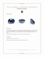 2.08 Ct. Blue Sapphire from Ceylon (Sri Lanka) Appraisal