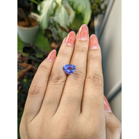 4.04 Ct. Bluish Purple Sapphire from Ceylon (Sri Lanka) Life Style