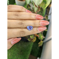 4.04 Ct. Bluish Purple Sapphire from Ceylon (Sri Lanka) Life Style