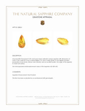 2.00 Ct. Yellowish Orange Sapphire from Ceylon (Sri Lanka) Appraisal