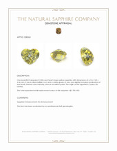 2.08 Ct. Yellow Sapphire from Ceylon (Sri Lanka) Appraisal