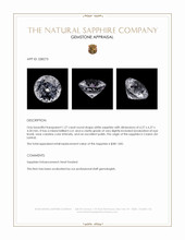 1.27 Ct. White Sapphire from Ceylon (Sri Lanka) Appraisal