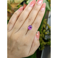 3.33 Ct. Pinkish Purple Sapphire from Ceylon (Sri Lanka) Life Style