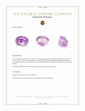 1.45 Ct. Pinkish Purple Sapphire from Ceylon (Sri Lanka) Appraisal
