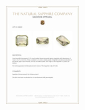 9.79 Ct. Brownish Green Sapphire from Ceylon (Sri Lanka) Appraisal