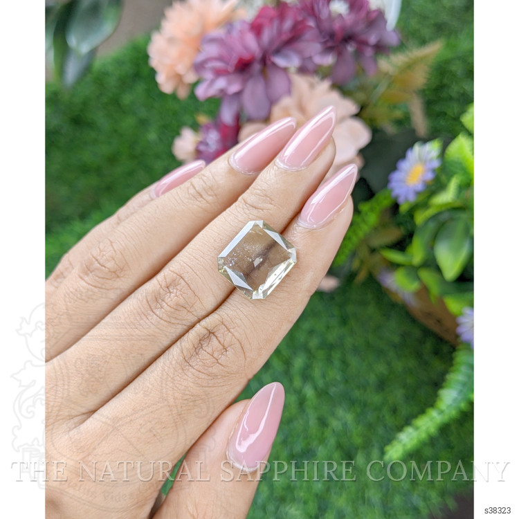9.79 Ct. Brownish Green Sapphire from Ceylon (Sri Lanka)