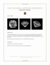 2.57 Ct. White Sapphire from Ceylon (Sri Lanka) Appraisal