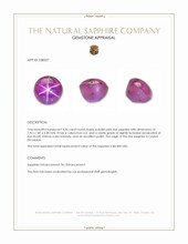 4.06 Ct. Purplish Pink Star Sapphire from Ceylon (Sri Lanka) Appraisal