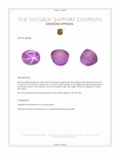 5.06 Ct. Purplish Pink Star Sapphire from Ceylon (Sri Lanka) Appraisal