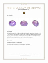 6.53 Ct. Bluish Purple Star Sapphire from Ceylon (Sri Lanka) Appraisal