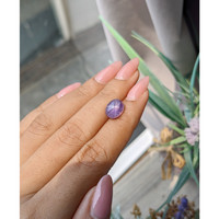 6.53 Ct. Bluish Purple Star Sapphire from Ceylon (Sri Lanka) Life Style