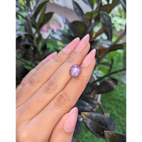 6.52 Ct. Violet Star Sapphire from Ceylon (Sri Lanka) Life Style