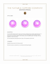 8.79 Ct. Purplish Pink Star Sapphire from Ceylon (Sri Lanka) Appraisal
