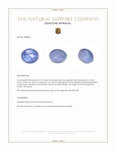 21.10 Ct. Blue Star Sapphire from Ceylon (Sri Lanka) Appraisal