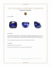 3.09 Ct. Blue Sapphire from Ceylon (Sri Lanka) Appraisal