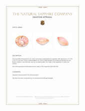 6.56 Ct. Padparadscha Sapphire from Ceylon (Sri Lanka) Appraisal