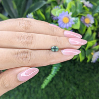 1.02 Ct. Bluish Green Sapphire from Tanzania Life Style